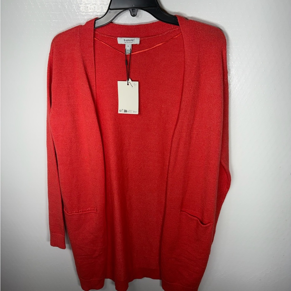 B. Young Vibrant Coral Cardigan